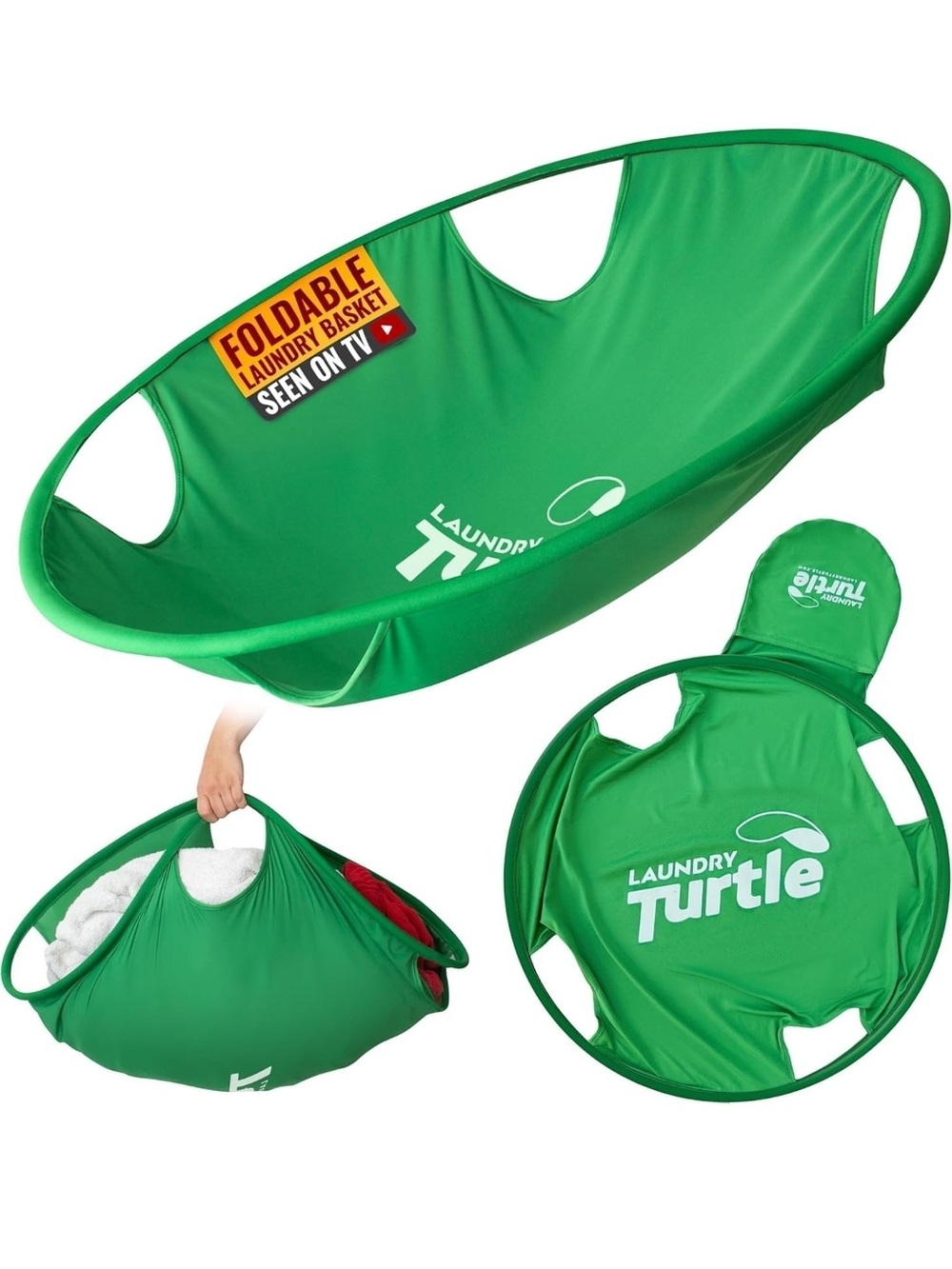 Foldable Laundry Carrier - Green